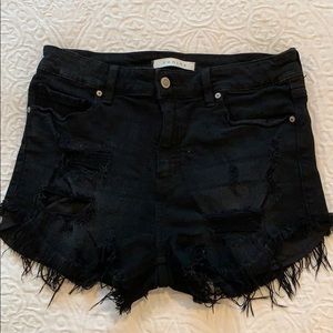 Black Jean Shorts